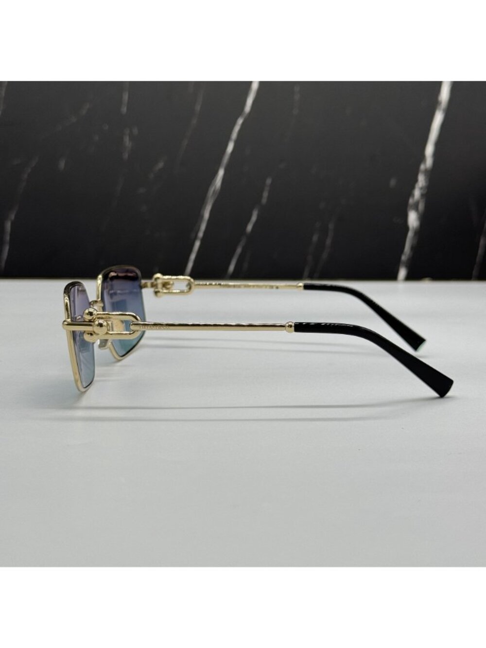 Tiffany & Co TF3111 62029S Blue Gold Women Sunglasses Authentic NEW - Picture 7 of 12